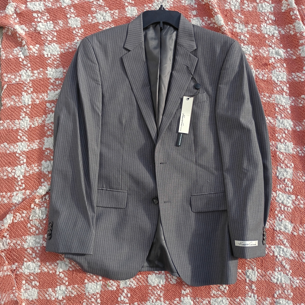 Kenneth Cole Charcoal Pinstripe Blazer
